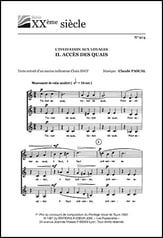 Acces des quais SSA choral sheet music cover